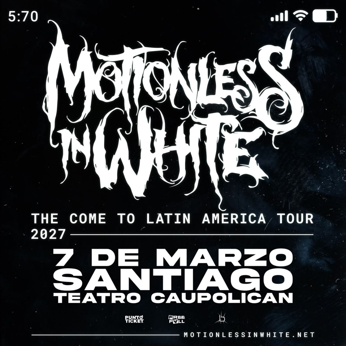 Más de diez años después: Motionless in White programa su retorno a Chile